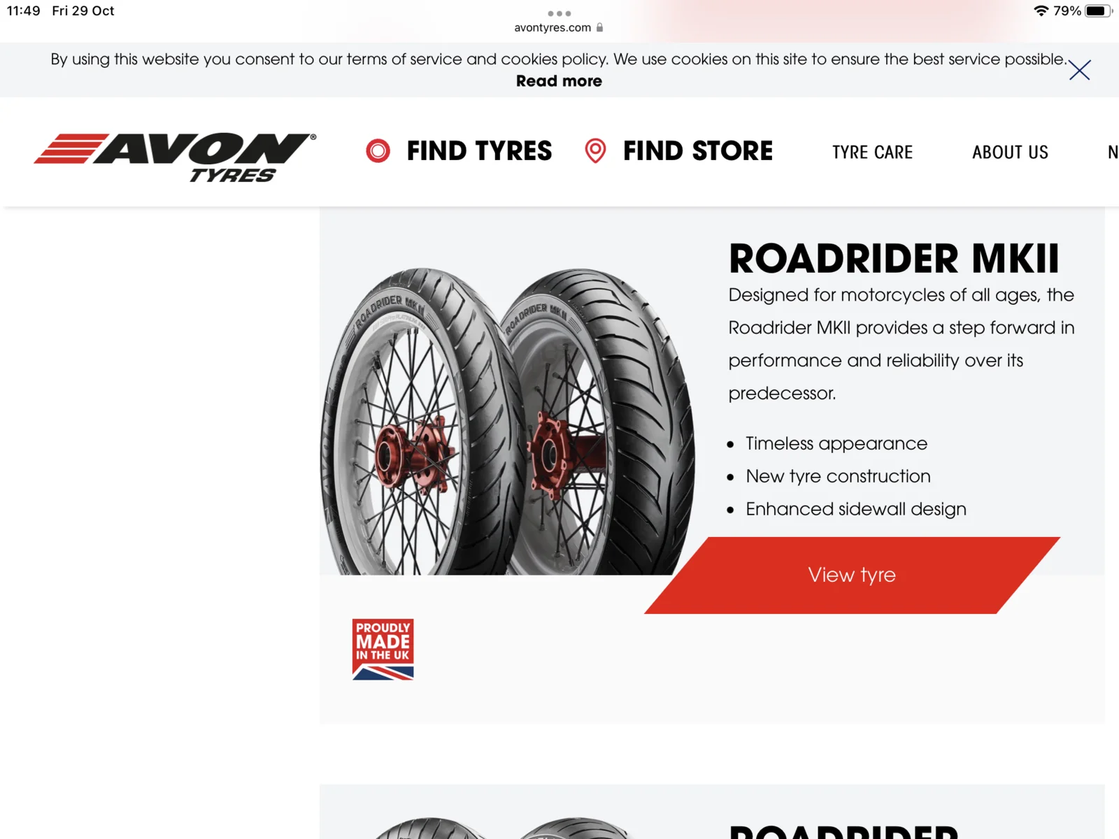 Avon road rider tires