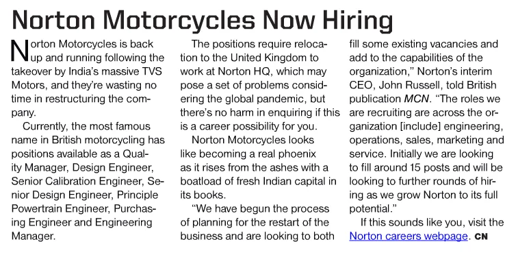 Hiring at Norton