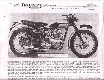 TRIUMPH T 100 R / T 100 RR . 1955/57 .