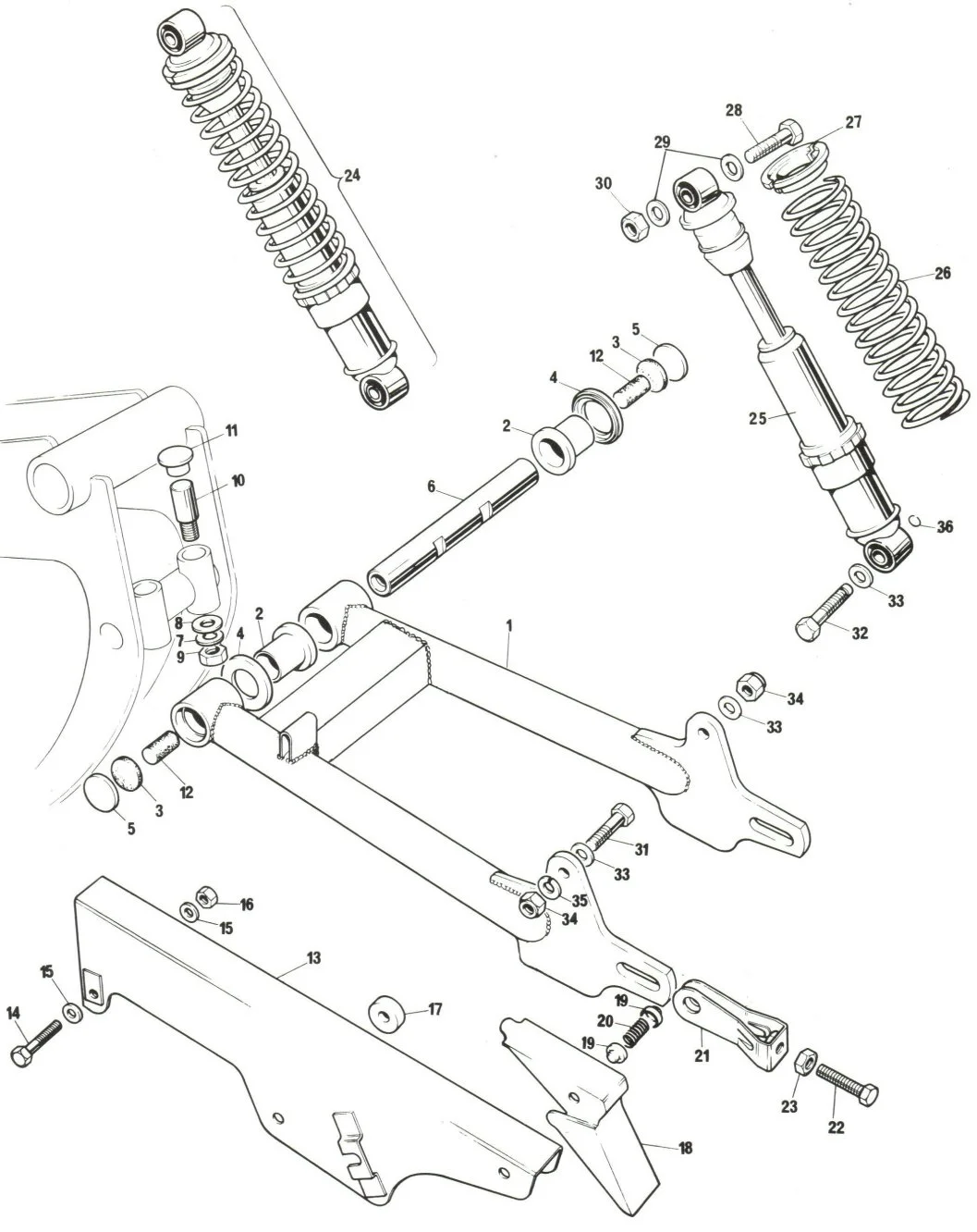 Sealed swingarm pivot