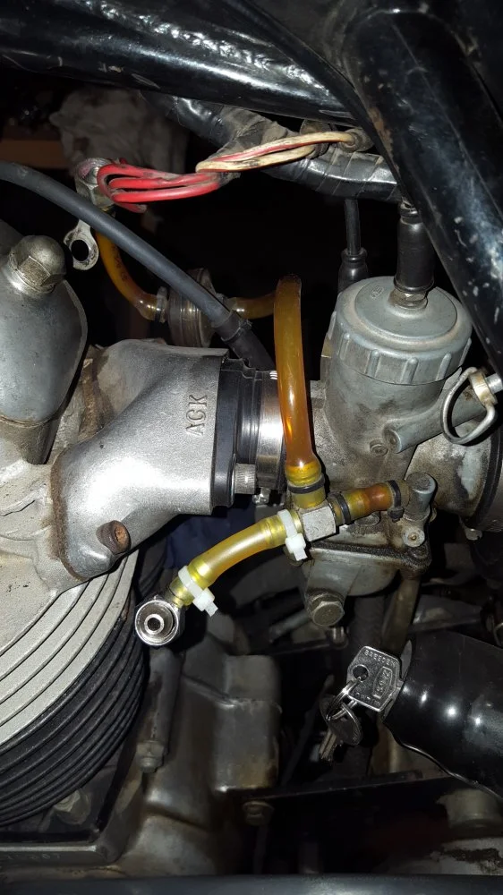 Fuel lines with a Mikuni  How to run them?