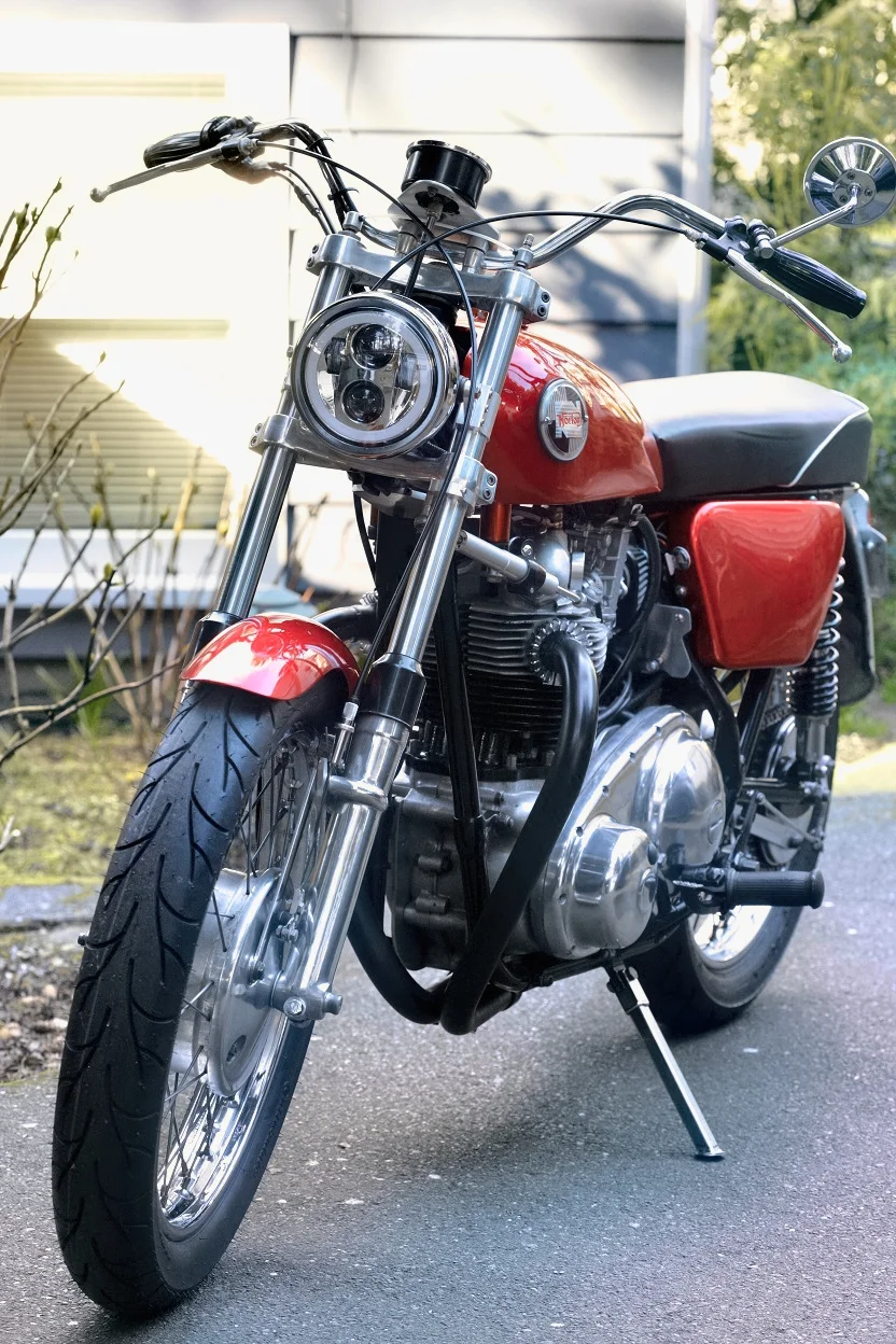 LED headlight with shell and mounts