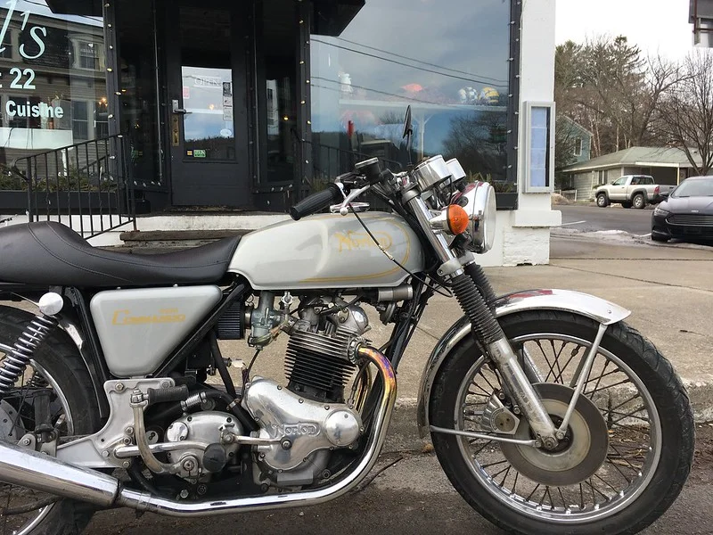 My Norton, and "why do mufflers crack?"...