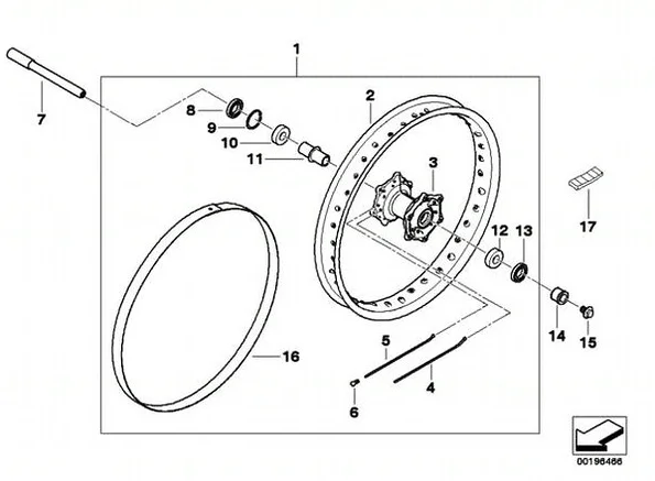 Front wheel spoke gauge - twin disc build