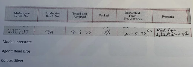 Factory Shipping Record Clarification