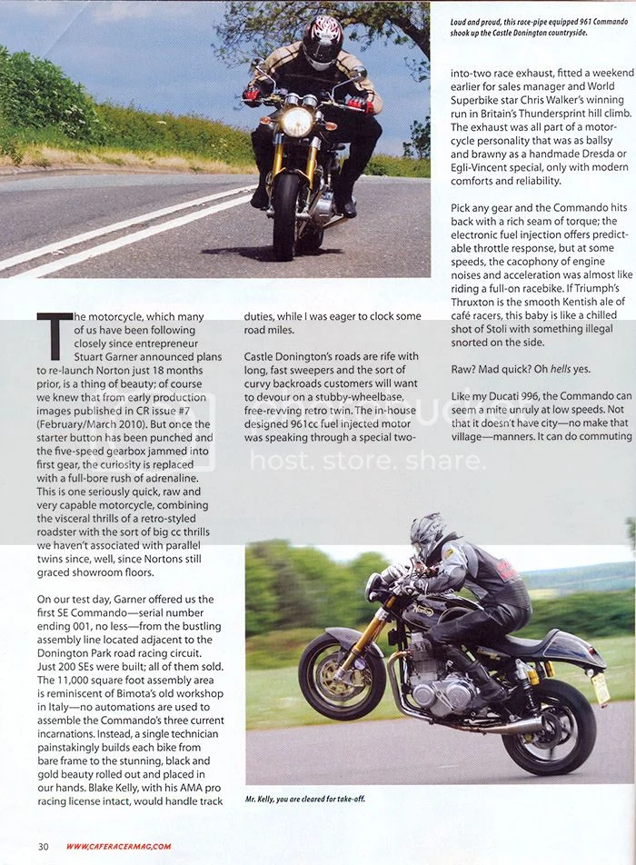 Cafe Racer Article about Norton Commando 961