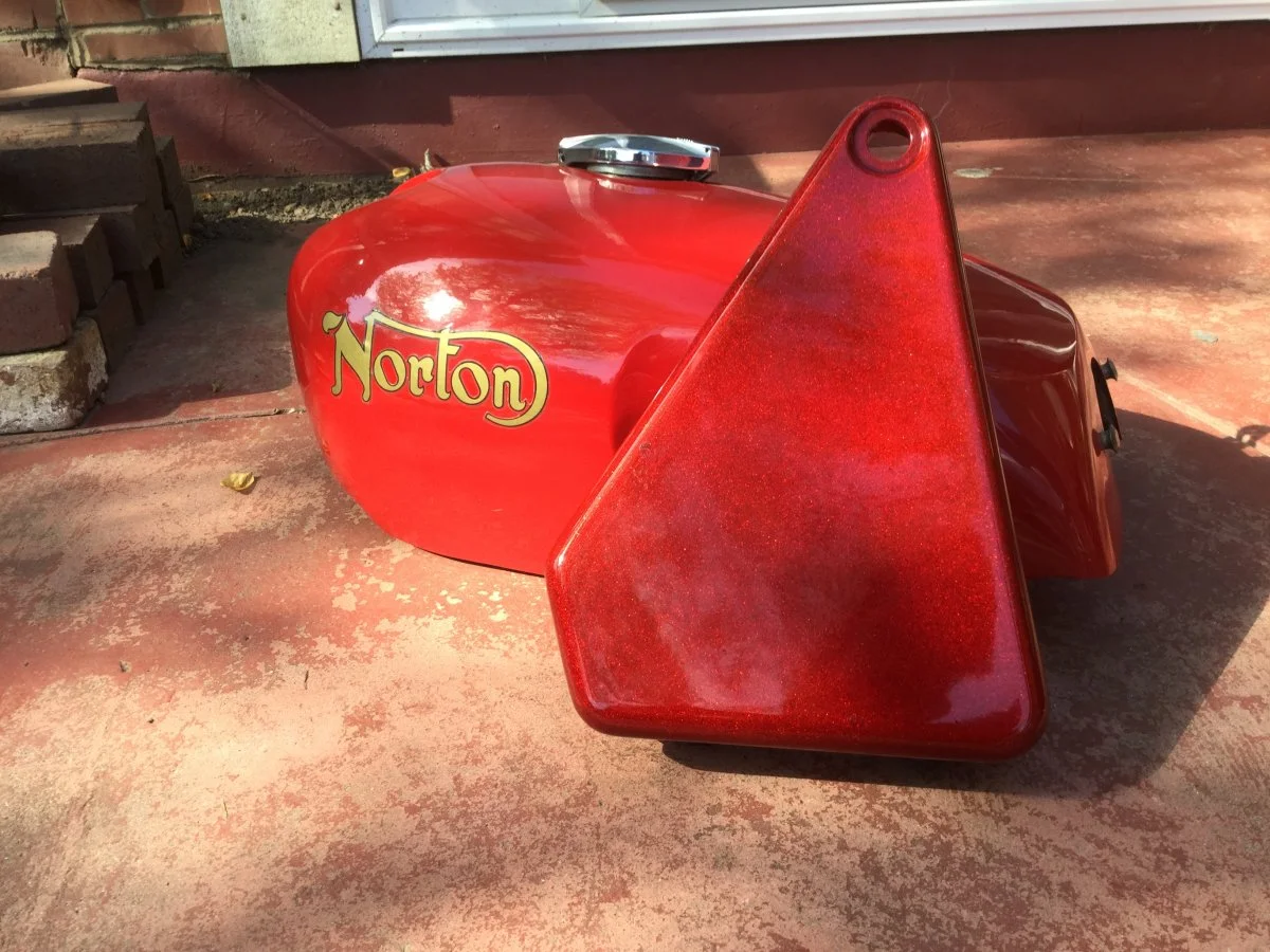 Mar 1969 fireflake red 750 S rebuild