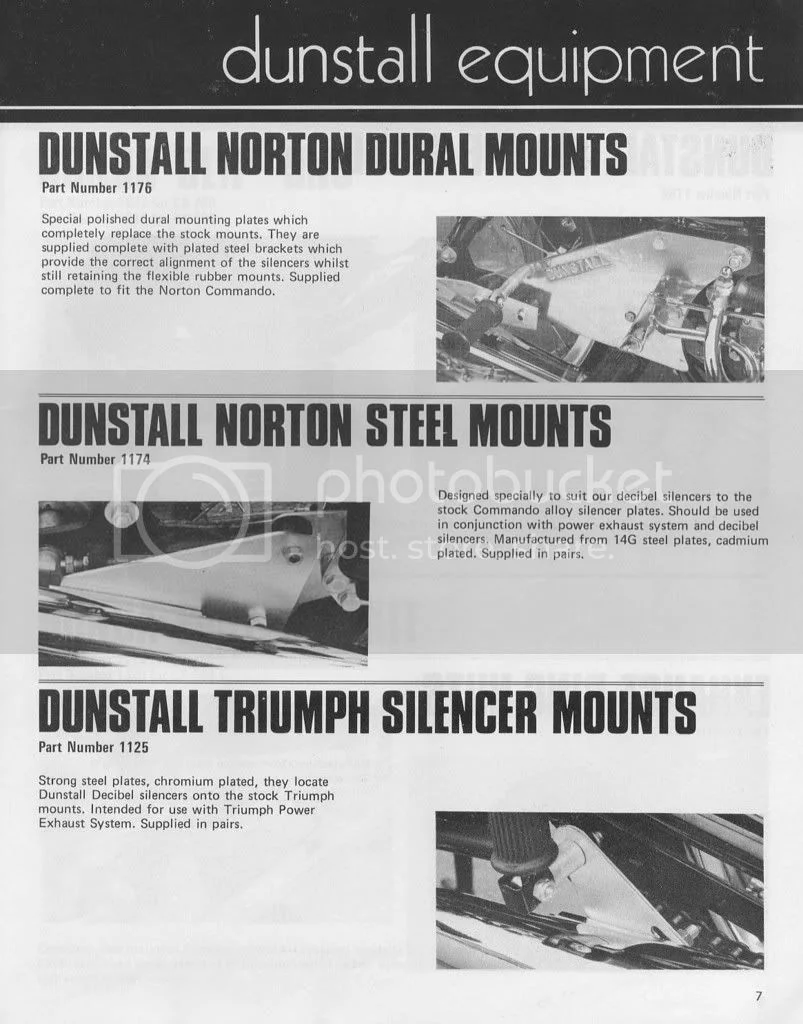 Dunstall exhaust/rearset mounts