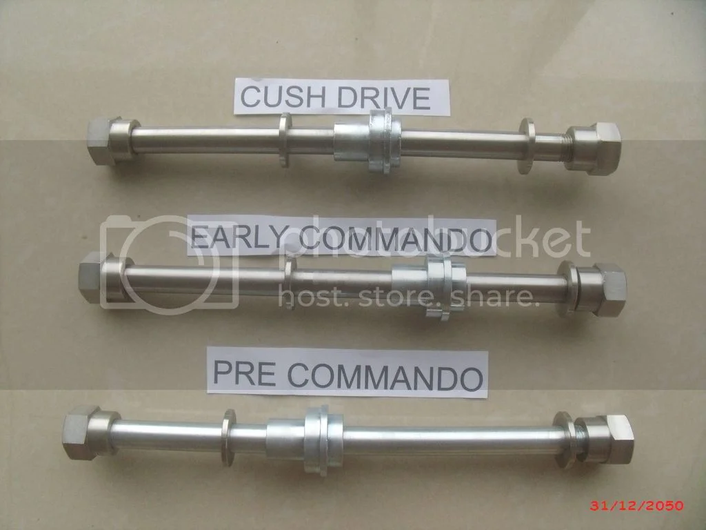 Commando stainless steel wheel spindles