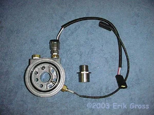 Oil pressure & temp filter plate adaptor