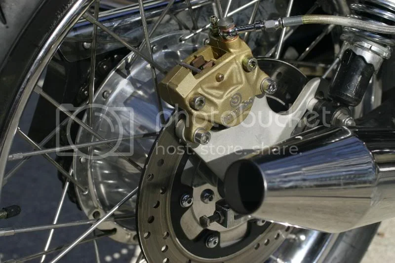 Rear Brembo caliper.