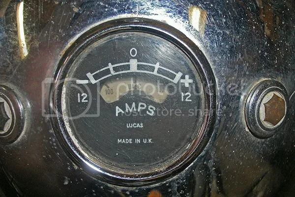 Voltmeter or ammeter in the headlight.