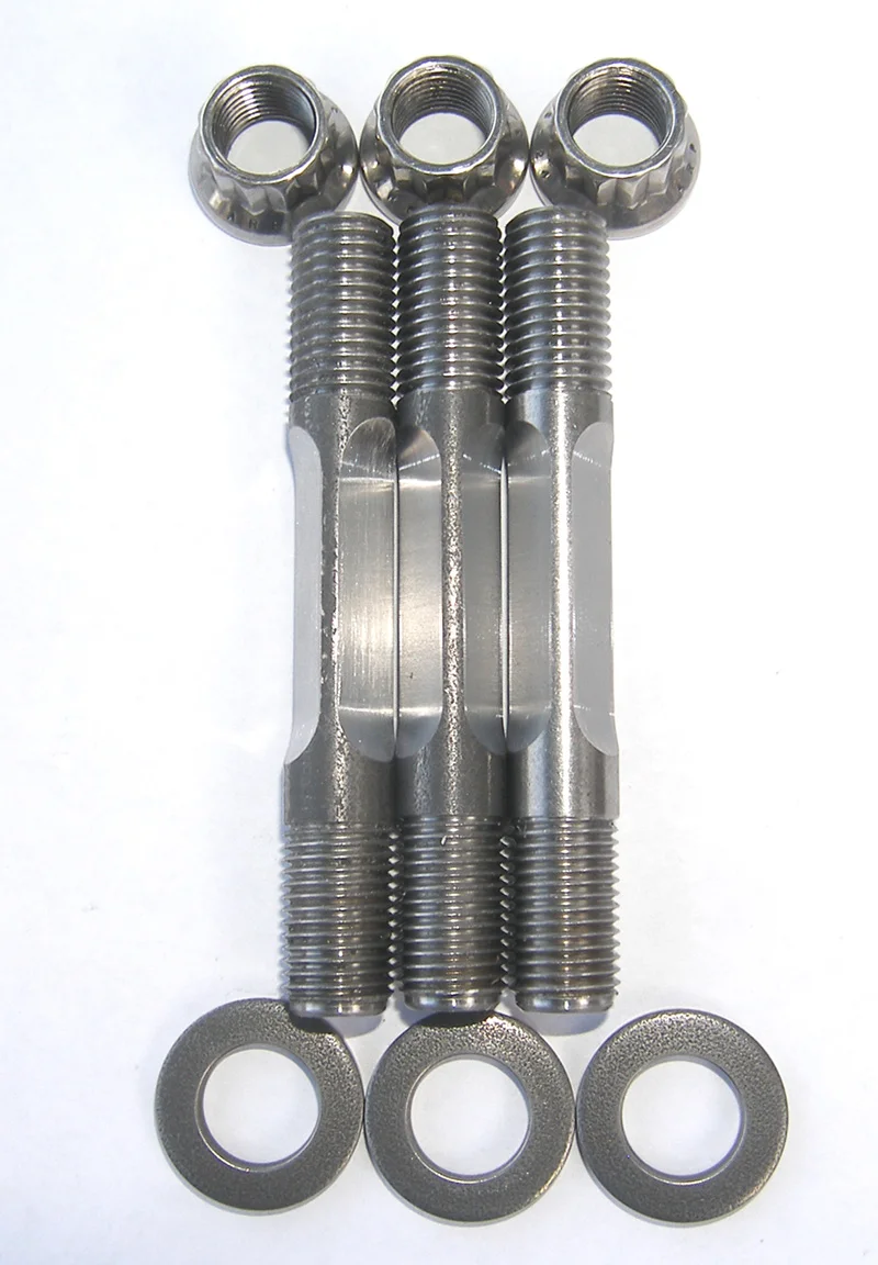 Waisted triangular bolts/studs for Maney cylinders/cases