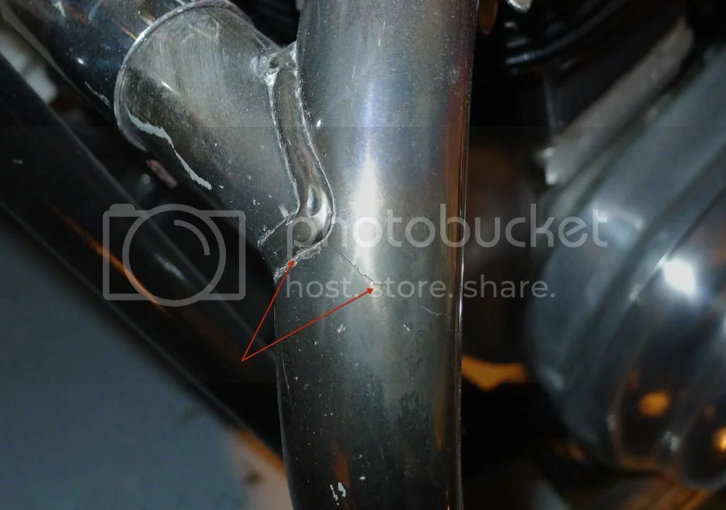 Advice on 'Commando' exhaust crack