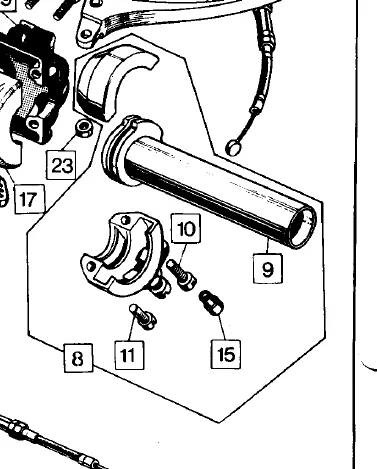 Cable Stop -02-6476 for quick twist throttle