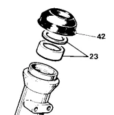 Disc forks with no oil seal circlip.