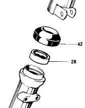 Disc forks with no oil seal circlip.