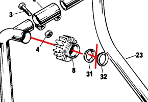 1975  Mk3 exhaust downpipe fitting