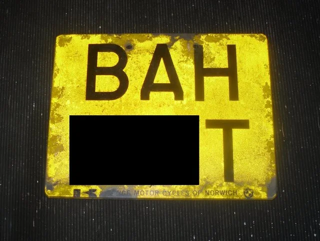 Classic reg plate (UK)