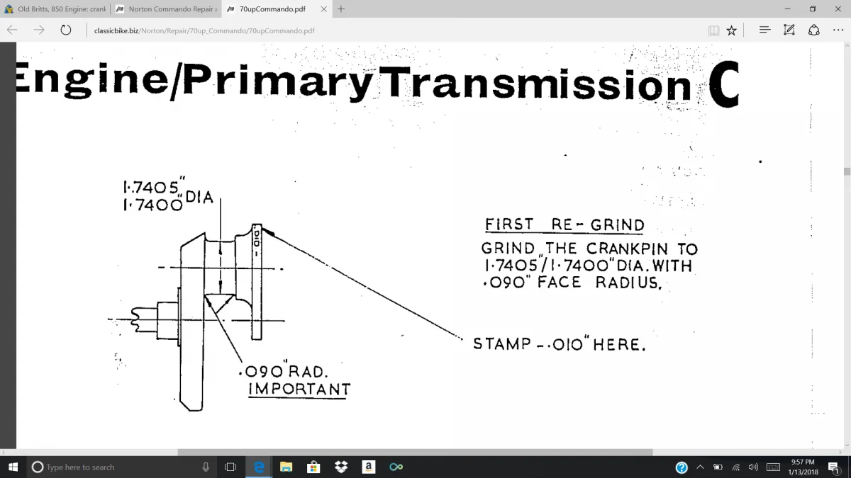 crankshaft radius