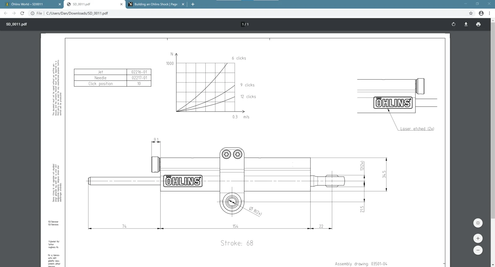 Building an Ohlins Shock