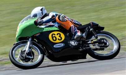 Norton ES4 wins the P3 (pre December 31st 1962) Australian Historic Road race Championships held this year at the Morgan Park circuit in S.E. Qld.