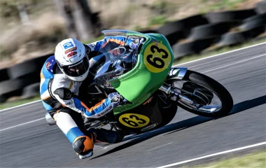 Norton ES4 wins the P3 (pre December 31st 1962) Australian Historic Road race Championships held this year at the Morgan Park circuit in S.E. Qld.