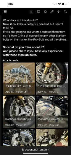 Titanium bolts and nuts replace———>