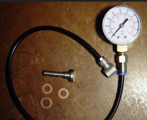 Oil pressure test gauge