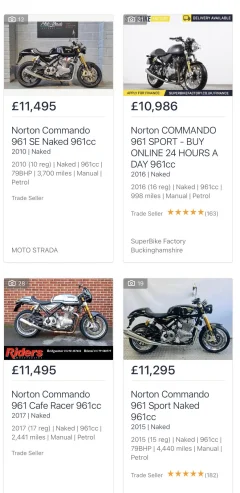 Tvs norton bike online price