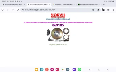 "Norvil" brake disc .