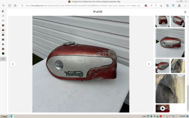 rare fastback silver/red fuel tank and tail