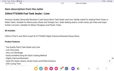 Petrol tank gauge , inlet outlet pipe module plate gaskets.